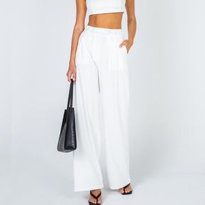 Princess Polly Huxley Pants White